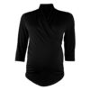 Black Crossover Neck Top by 9months for Female