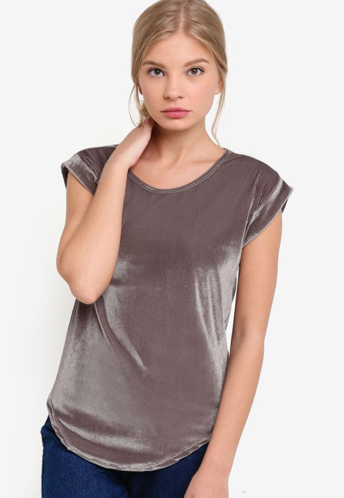 Corduroy Velvet Textured Tunic Top by BoyFromBlighty for Female