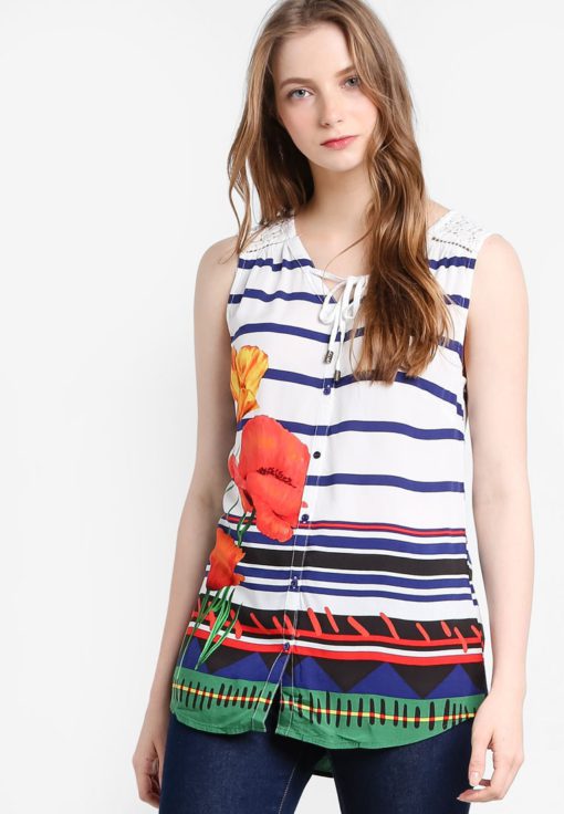 Corvus Sleeveless Blouse by Desigual for Female