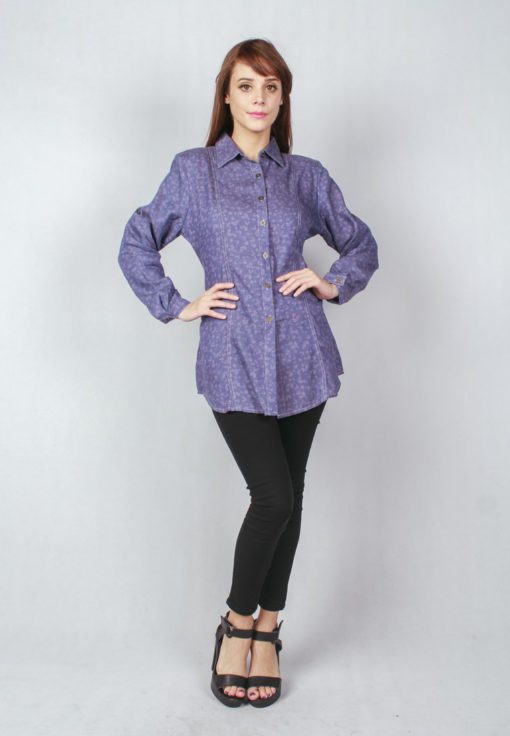 Es Flower Printing Long Sleeve Top by ESPRIMA for Female