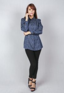 Es Flower Printing Long Sleeve Top by ESPRIMA for Female