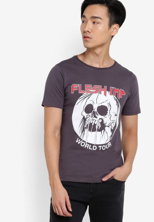 Skull Ironmaide T-shirt by Flesh Imp for Male