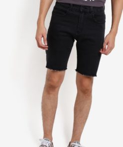 Raw Cut Denim Shorts by Flesh Imp for Male