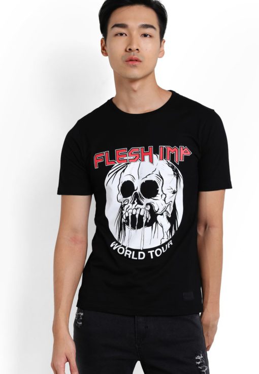 Skull Ironmaide T-Shirt by Flesh Imp for Male