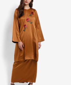 Baju Kurung with Floral Applique by Gene Martino for Female