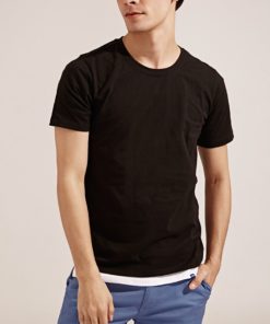 Anti Mosquito。320g Cotton Crew Neck T-Shirt- 03748-Black by Life8 for Male
