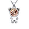LOVENGIFTS Swarovski Beary Love Pendant Necklace (Champagne) by LOVENGIFTS for Female
