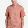 Pink Cotton Short Sleeve Shirt by New Look for Male