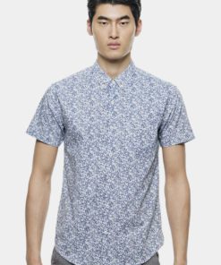 Casual Short Sleve Shirt In Printed Floral by Private Stitch for Male