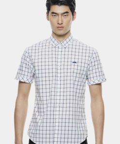 Classic Checker Shirt with Contrast Signature Mustache Logo by Private Stitch for Male