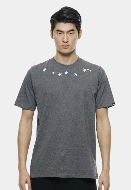 Oversize T-Shirt In Grey with Star Print by Private Stitch for Male