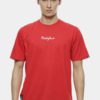 Oversize T-Shirt In Red with Embroidery Infont by Private Stitch for Male