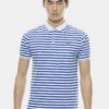 Basic Blue Tiny Striped with Signature Moustache Polo by Private Stitch for Male