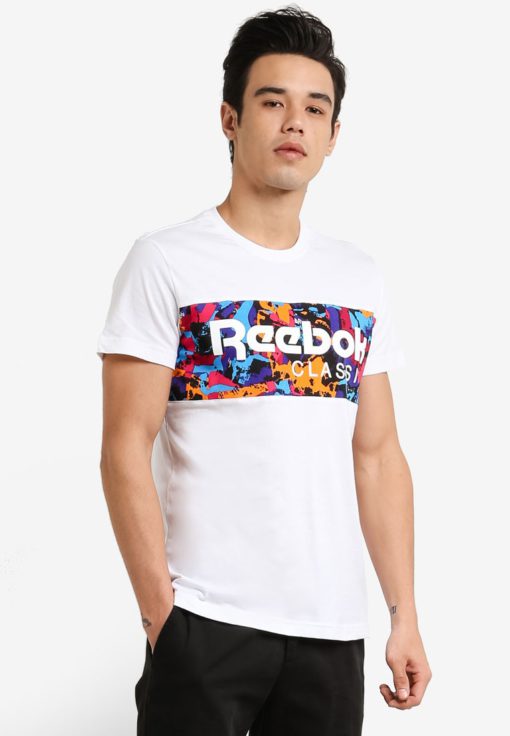 F Archive Stripe Print Tee by Reebok for Male