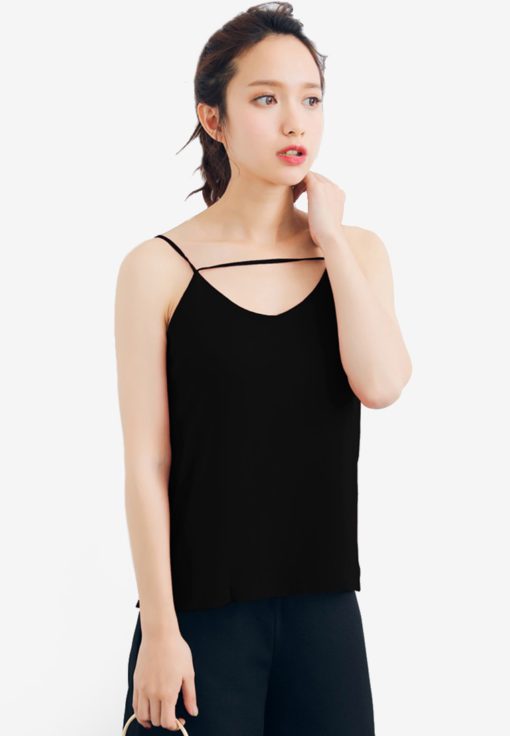 Cut Out Cami Top by Shopsfashion for Female