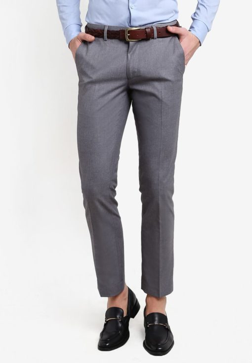 Grey Skinny Fit Suit Trousers by Topman for Male