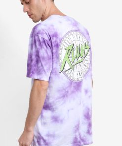 Purple Tie Dye Oversized T-Shirt by Topman for Male