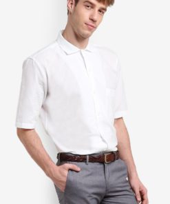 Topman Premium Off White Short Sleeve Casual Shirt by Topman for Male