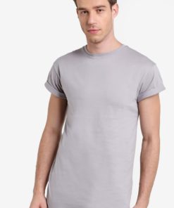 Ash Grey Muscle Fit Roller T-Shirt by Topman for Male