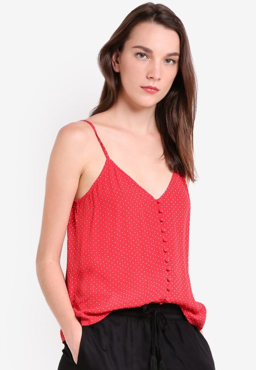 Pinspot Button Cami by TOPSHOP for Female