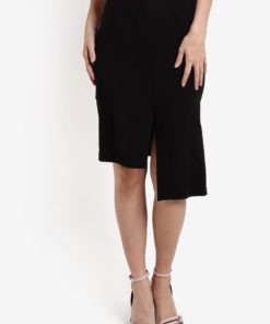 Collection Asymmetric Split Skirt by ZALORA for Female