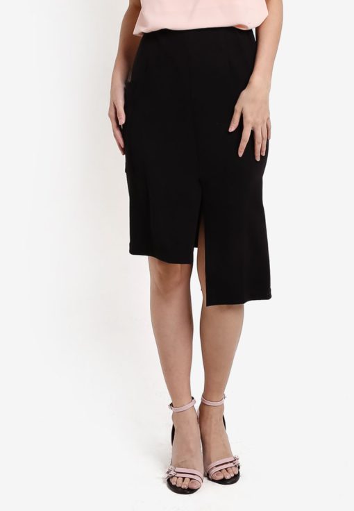 Collection Asymmetric Split Skirt by ZALORA for Female