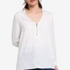 Collection Front Zip Blouse by ZALORA for Female
